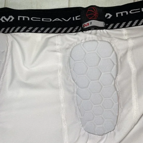 McDavid Compression Pants Mens 2XL XXL White HEX 3/4 Basketball Tailbone Padded - Picture 5 of 11